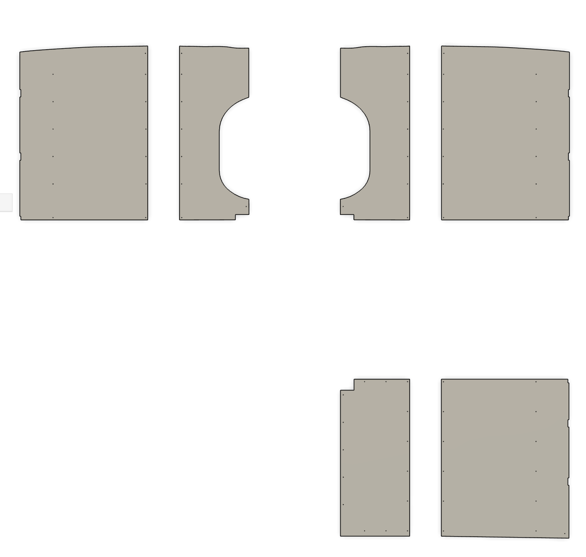 Sprinter 144 Wall Panel CNC DXF Files (2019+ High Roof) Digital Download