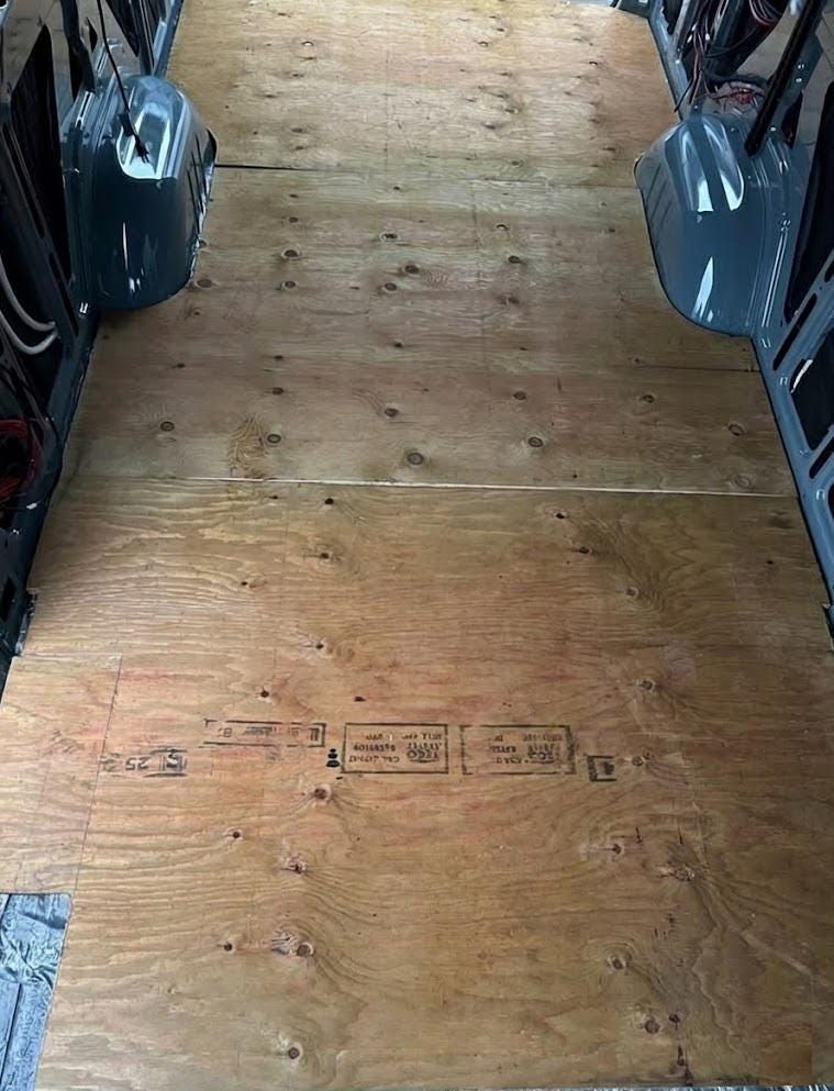 Sprinter 170 Wheelbase Floor CNC Cutting Design DXF File (2019+)