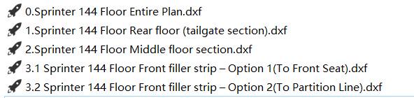 Sprinter 144 Wheelbase Floor CNC DXF File, 2019+ Model (Digital Download)