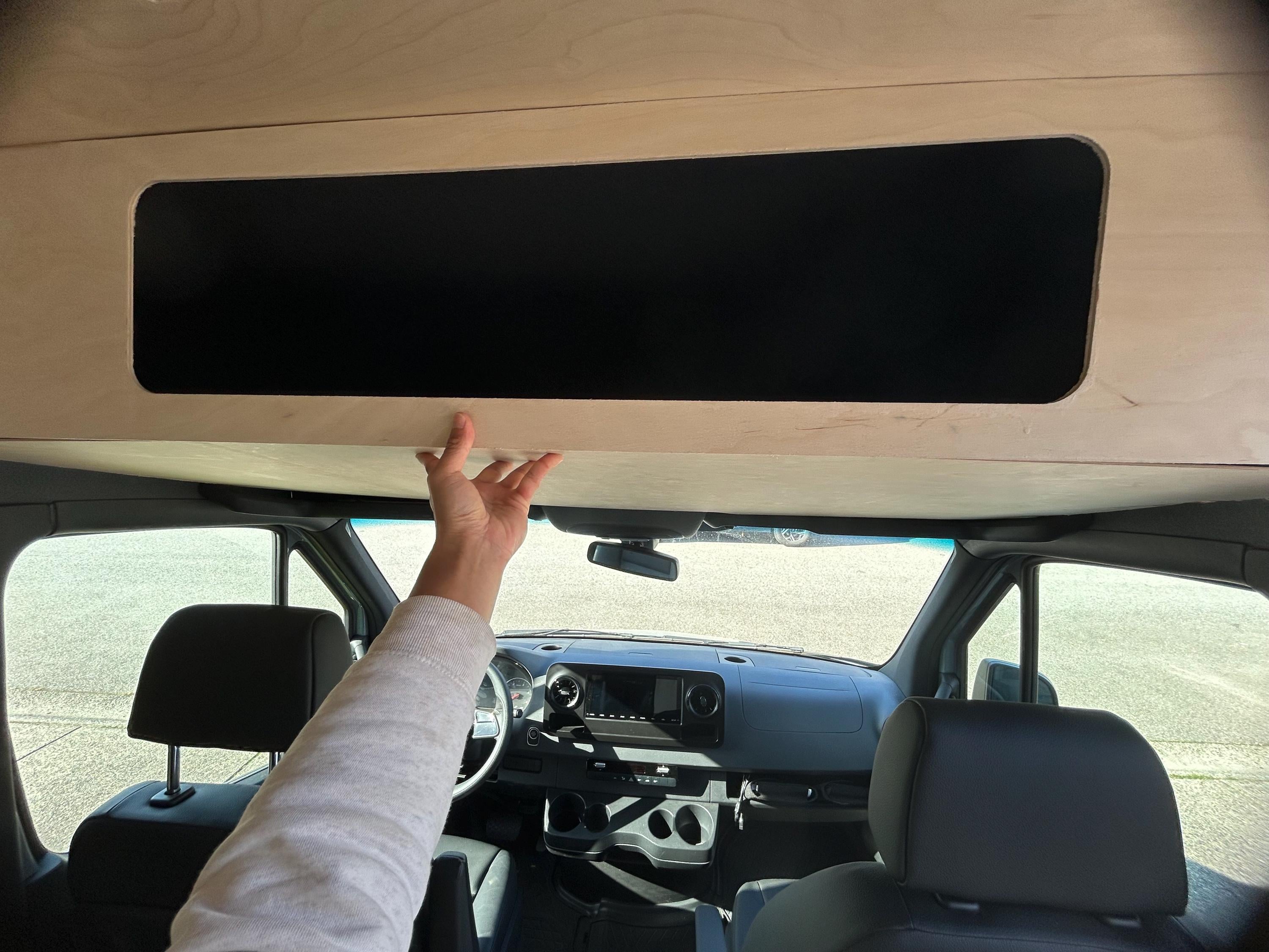 Full-Scale Overhead Storage Paper Cutting Templates for Mercedes Sprinter