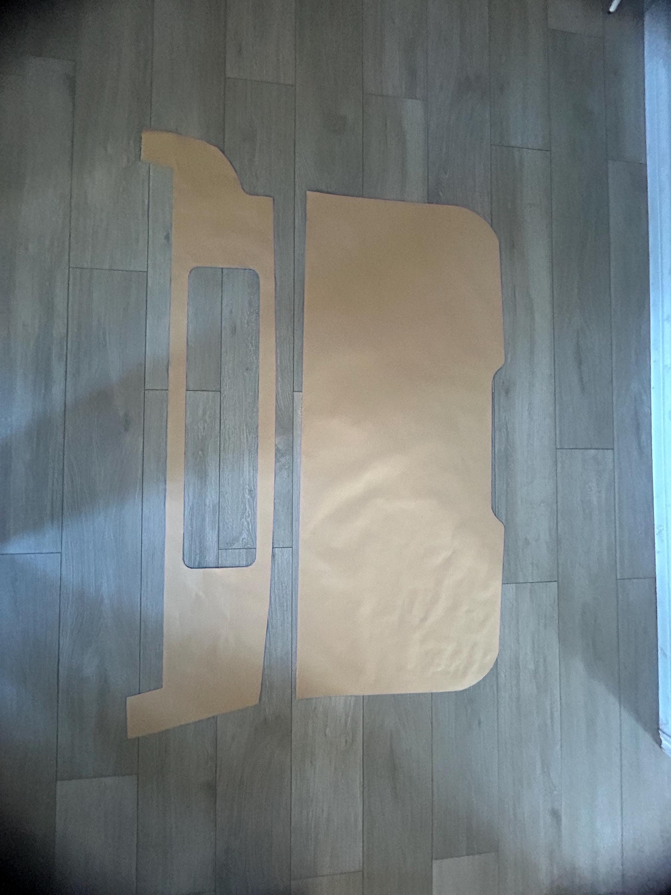 Full-Scale Overhead Storage Paper Cutting Templates for Mercedes Sprinter