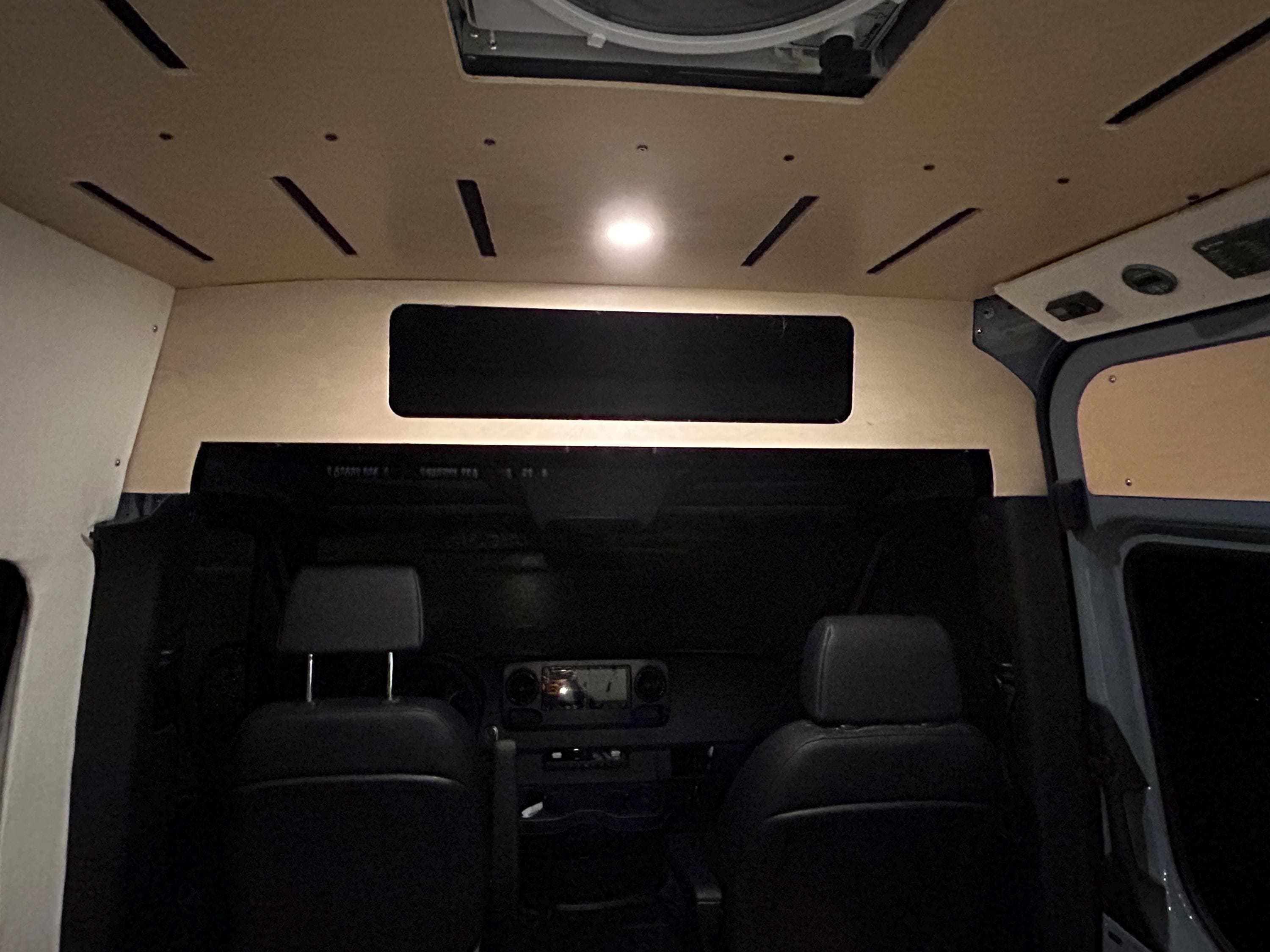 Full-Scale Overhead Storage Paper Cutting Templates for Mercedes Sprinter