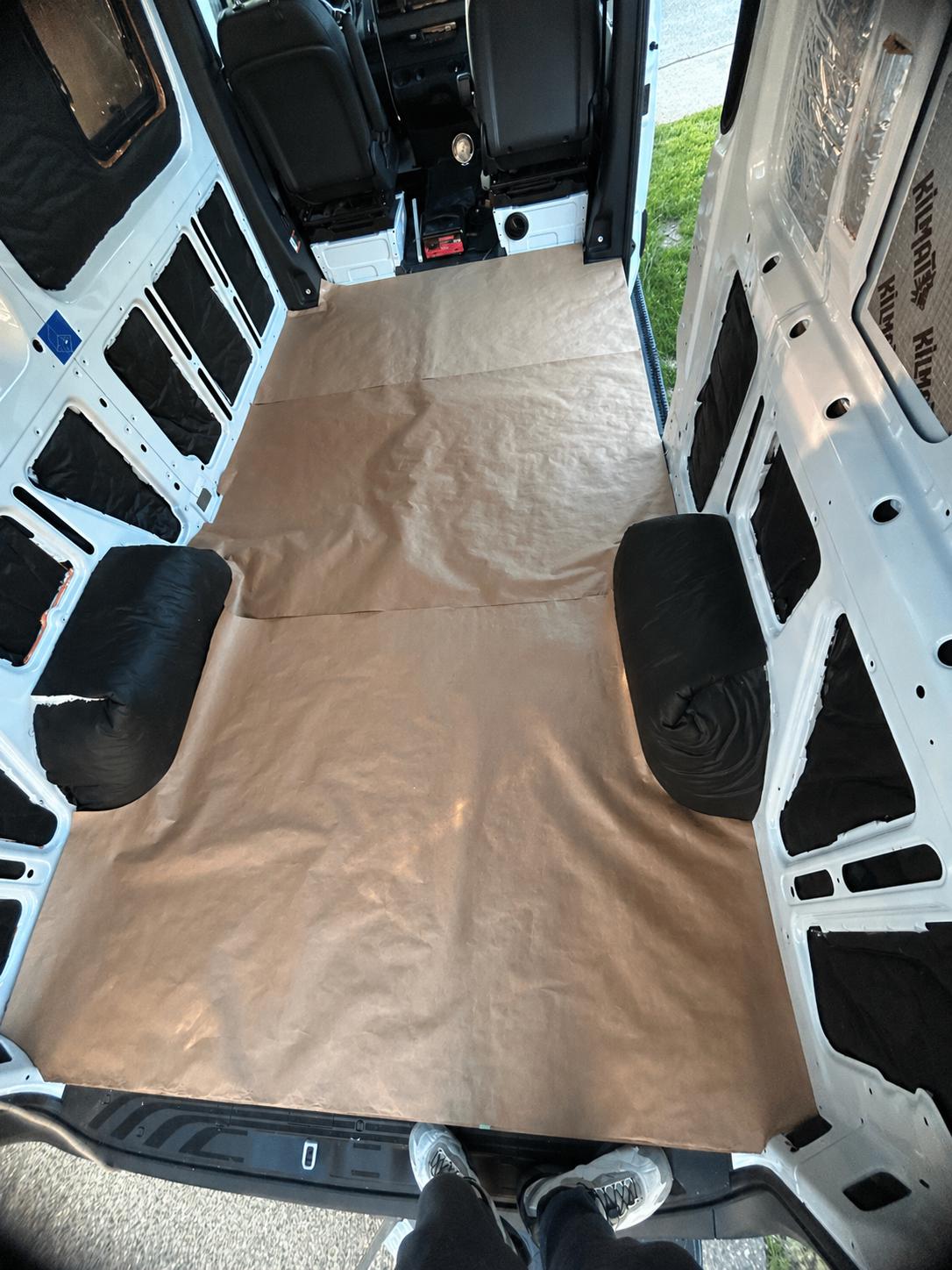 Full-Scale Subfloor Cutting Templates for Mercedes Sprinter 144 (2019+) – Physical, Pre-Printed & Ready to Use