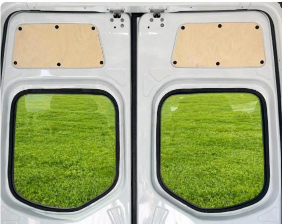 Full-Scale Tailgate Door Panels Cutting Templates for Mercedes Sprinter 2007-2018