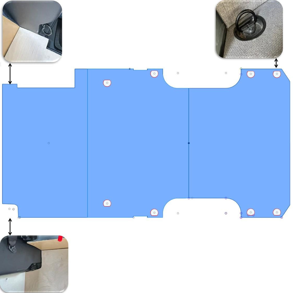 Sprinter 144 Wheelbase Floor CNC DXF File, 2019+ Model (Digital Download)